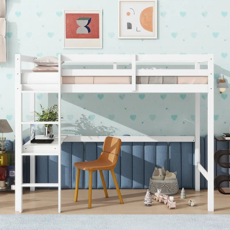 Twin Loft Bed with Built-in Desk - Study/Sleep Combo