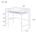 Twin Loft Bed with Built-in Desk - Study/Sleep Combo