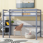 Twin Loft Bed with Built-in Desk - Study/Sleep Combo