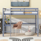 Twin Loft Bed with Built-in Desk - Study/Sleep Combo