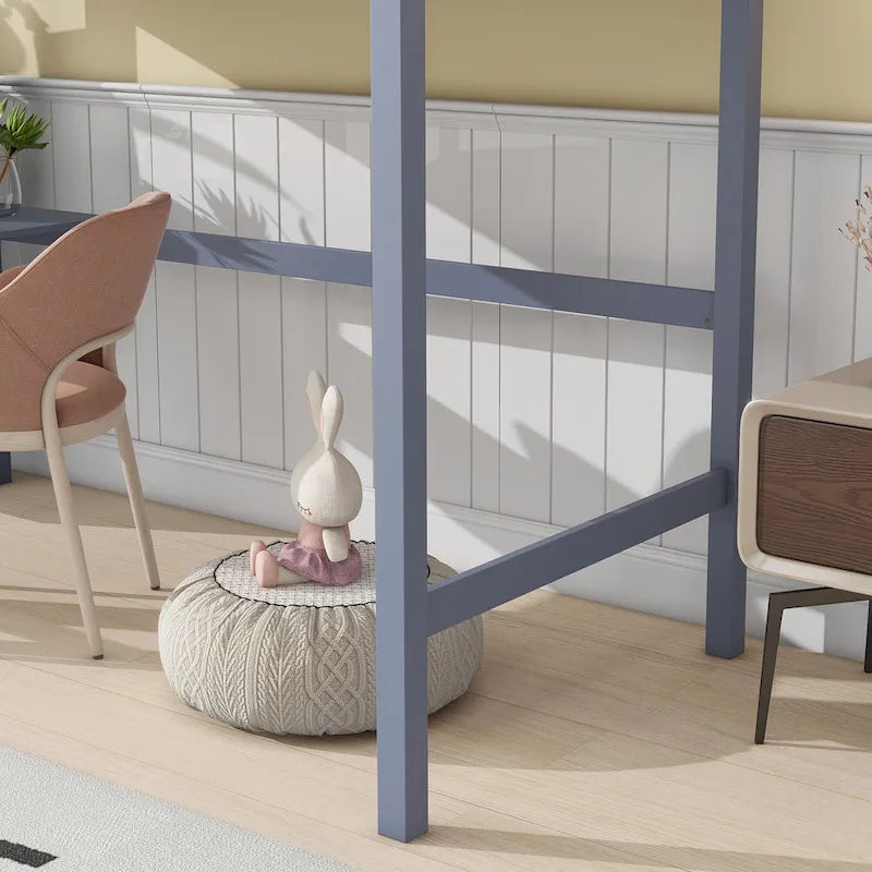 Twin Loft Bed with Built-in Desk - Study/Sleep Combo