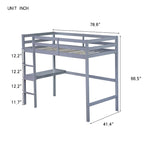 Twin Loft Bed with Built-in Desk - Study/Sleep Combo