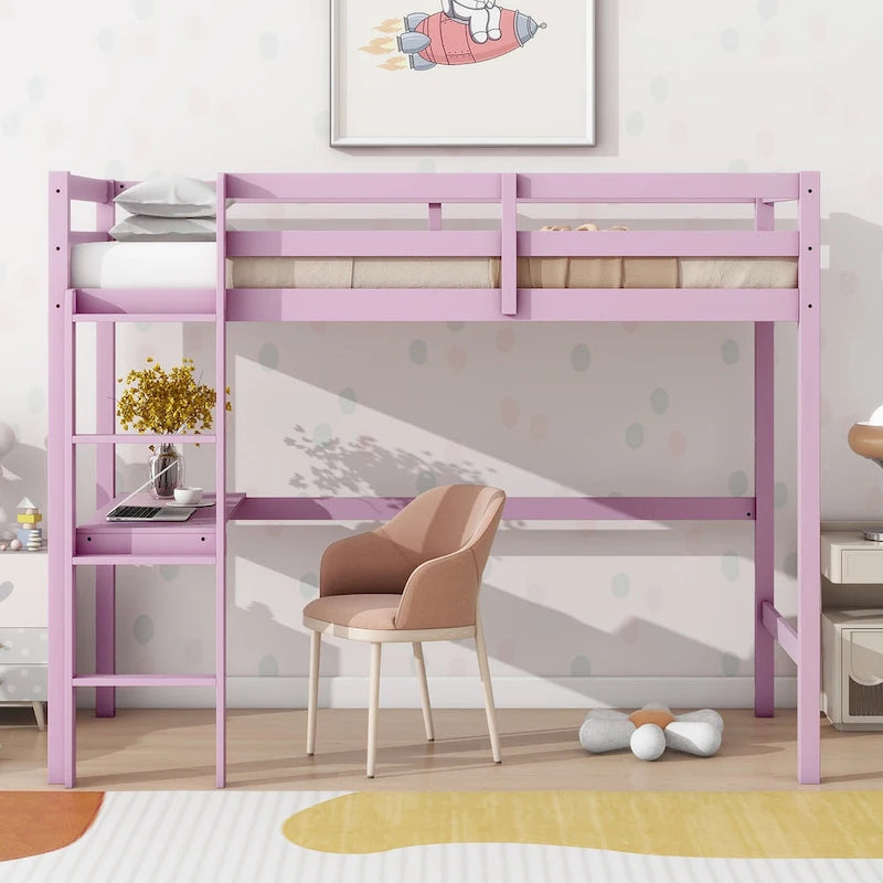 Twin Loft Bed with Built-in Desk - Study/Sleep Combo
