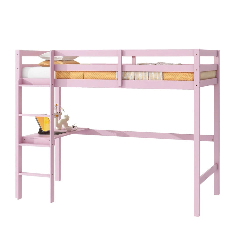 Twin Loft Bed with Built-in Desk - Study/Sleep Combo