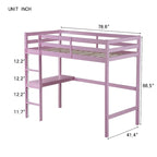 Twin Loft Bed with Built-in Desk - Study/Sleep Combo