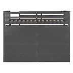 Twin Size Loft Bed with 8 Open Storage Shelves and Built-in Ladder