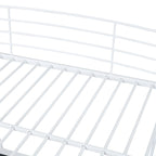 Metal Loft Bed Frame, Under Bed with 4 Layers of Shelves & L-shaped Desk, Desktop with Sockets, USB Ports, Wireless Charging