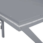 Twin Size Wood Gaming Loft Bed with LED Desk (250lb Capacity)