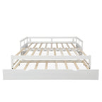 White Twin Size Pine Daybed with Pull-Out Trundle