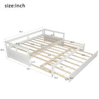 White Twin Size Pine Daybed with Pull-Out Trundle
