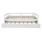 White Twin Size Pine Daybed with Pull-Out Trundle