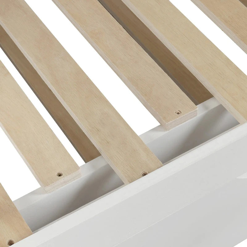 White Twin Size Pine Daybed with Pull-Out Trundle