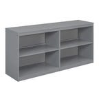 Gray Full Size Solid Wood Loft Bed with Retractable Desk, Drawers and Shelves