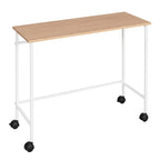 White Twin Size Metal Loft Bed with Desk and Shelves